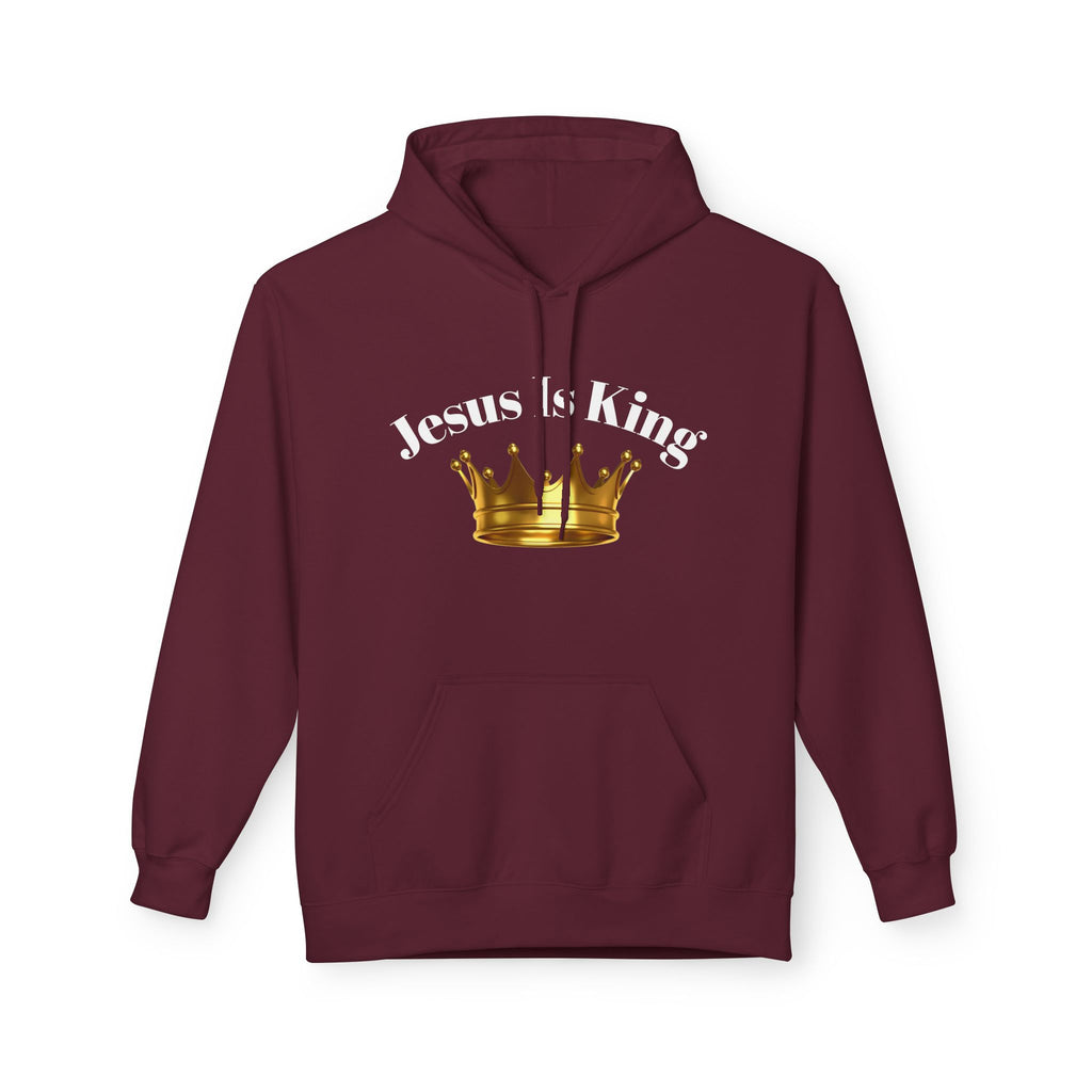 Jesus Is King Crown Hoodie | Unisex Hooded Sweatshirt for Faith, Christian Gifts, Church Wear, Inspirational Apparel