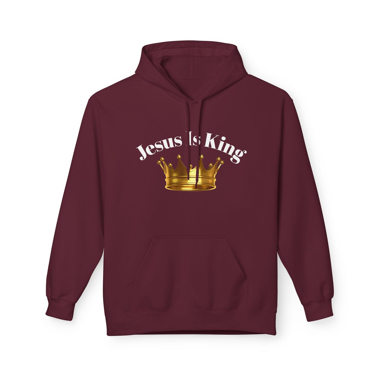 Jesus Is King Crown Hoodie | Unisex Hooded Sweatshirt for Faith, Christian Gifts, Church Wear, Inspirational Apparel