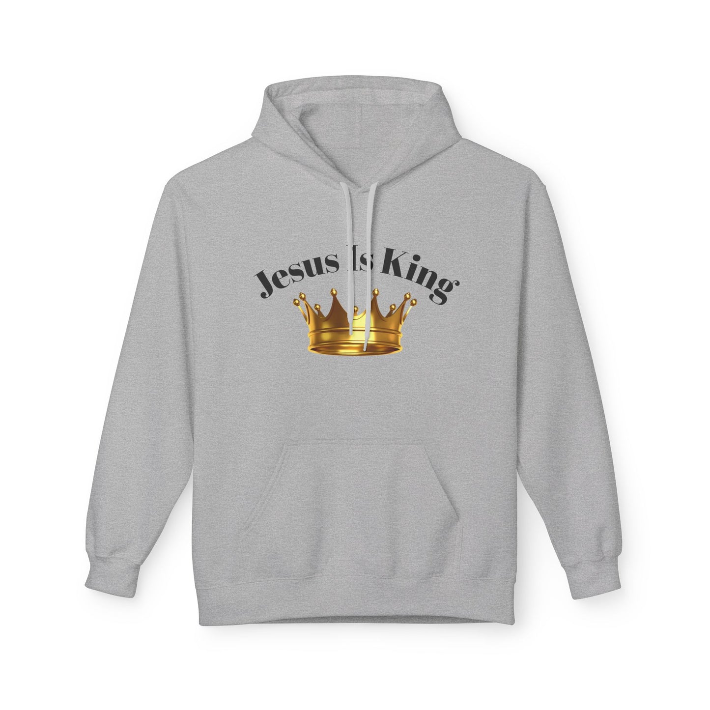 Jesus Is King Crown Hoodie | Unisex Hooded Sweatshirt for Faith, Christian Gifts, Church Wear, Inspirational Apparel