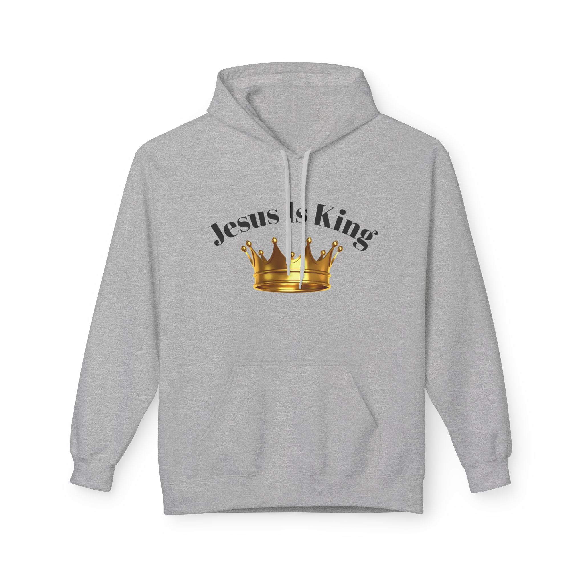 Jesus Is King Crown Hoodie | Unisex Hooded Sweatshirt for Faith, Christian Gifts, Church Wear, Inspirational Apparel