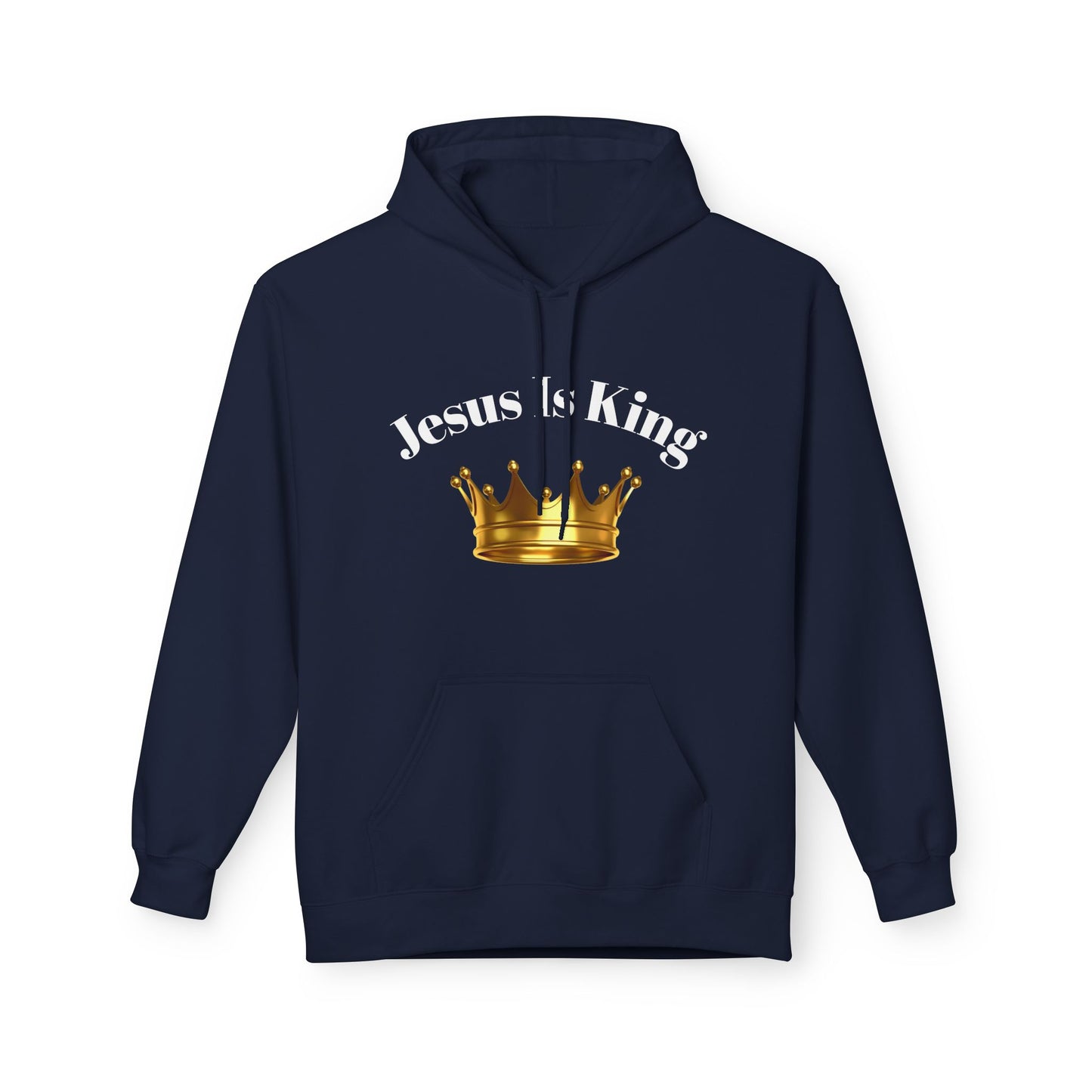 Jesus Is King Crown Hoodie | Unisex Hooded Sweatshirt for Faith, Christian Gifts, Church Wear, Inspirational Apparel