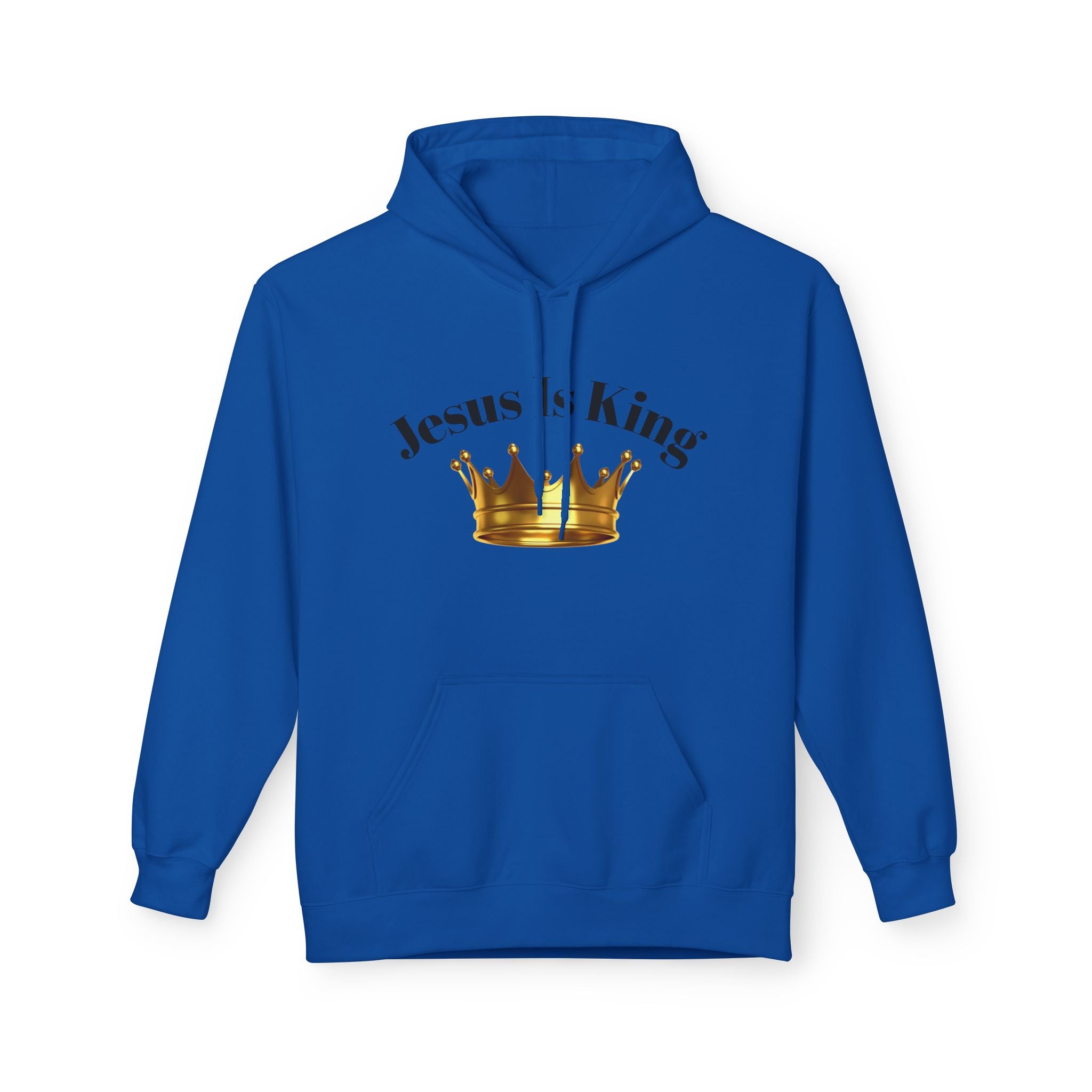 Jesus Is King Crown Hoodie | Unisex Hooded Sweatshirt for Faith, Christian Gifts, Church Wear, Inspirational Apparel
