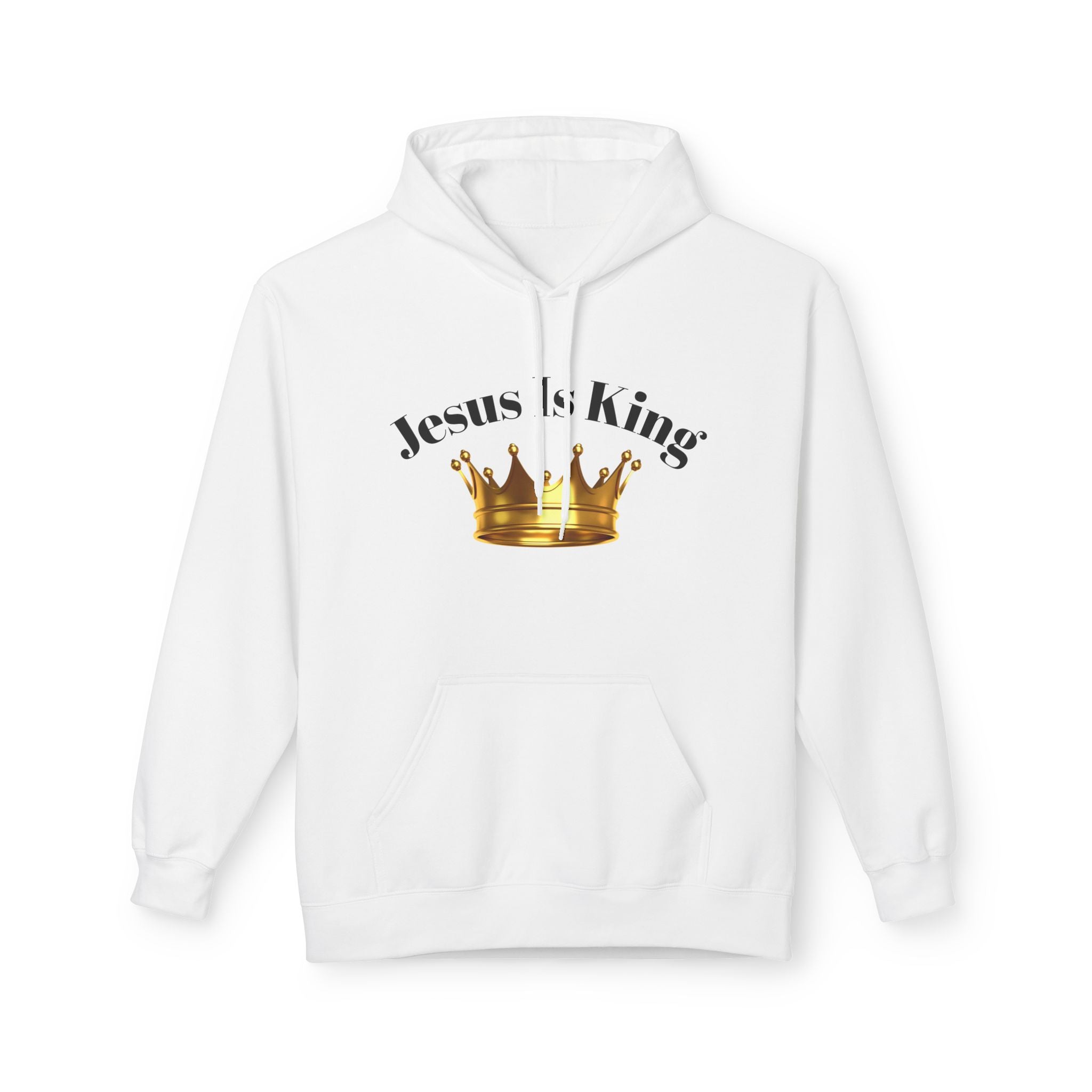 Jesus Is King Crown Hoodie | Unisex Hooded Sweatshirt for Faith, Christian Gifts, Church Wear, Inspirational Apparel
