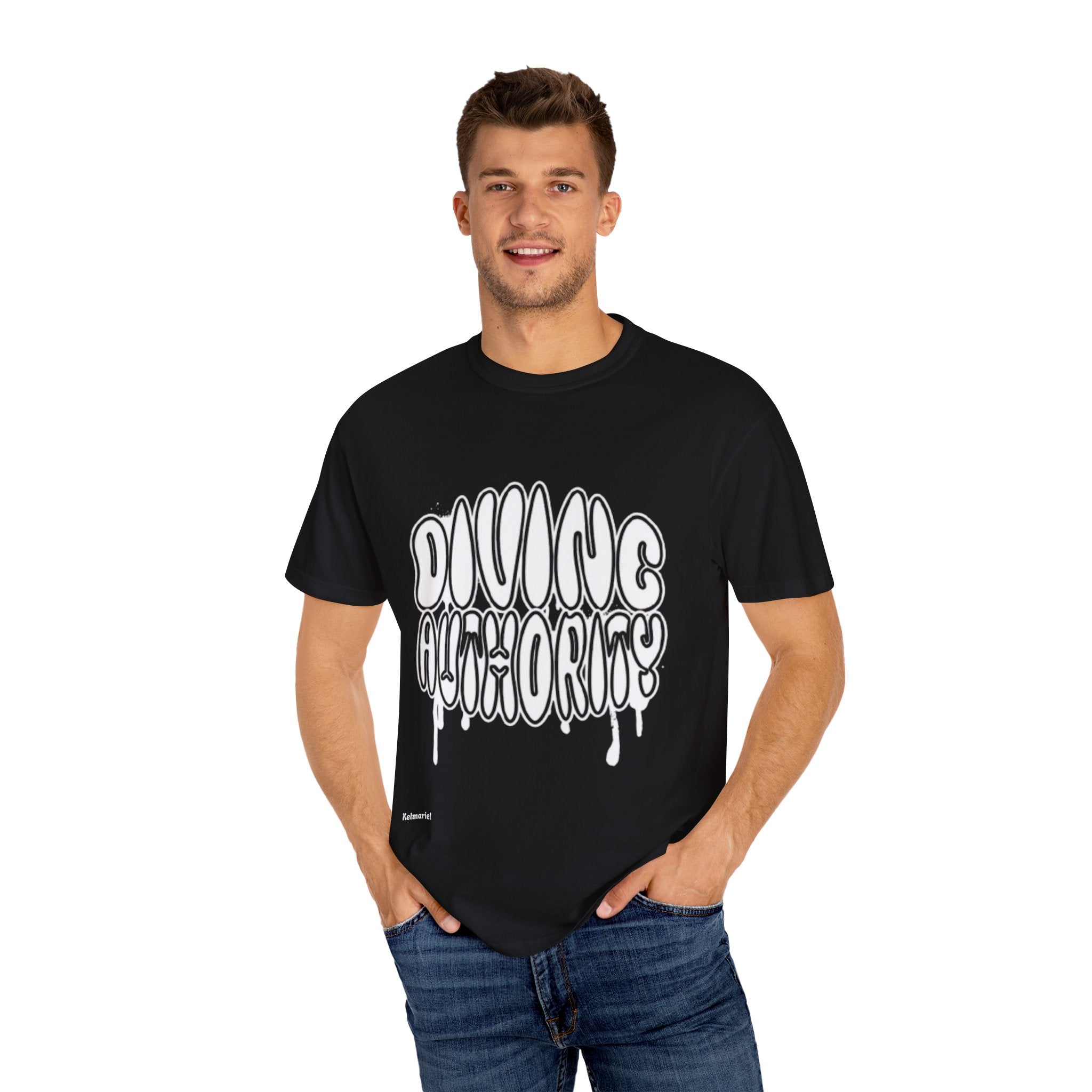 Divine Authority Vintage T-Shirt, Unisex Graphic Tee, Christian Apparel, Religious Gift, Inspirational Wear, Casual Style