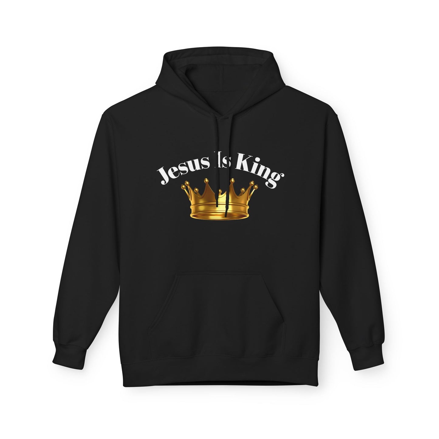 Jesus Is King Crown Hoodie | Unisex Hooded Sweatshirt for Faith, Christian Gifts, Church Wear, Inspirational Apparel