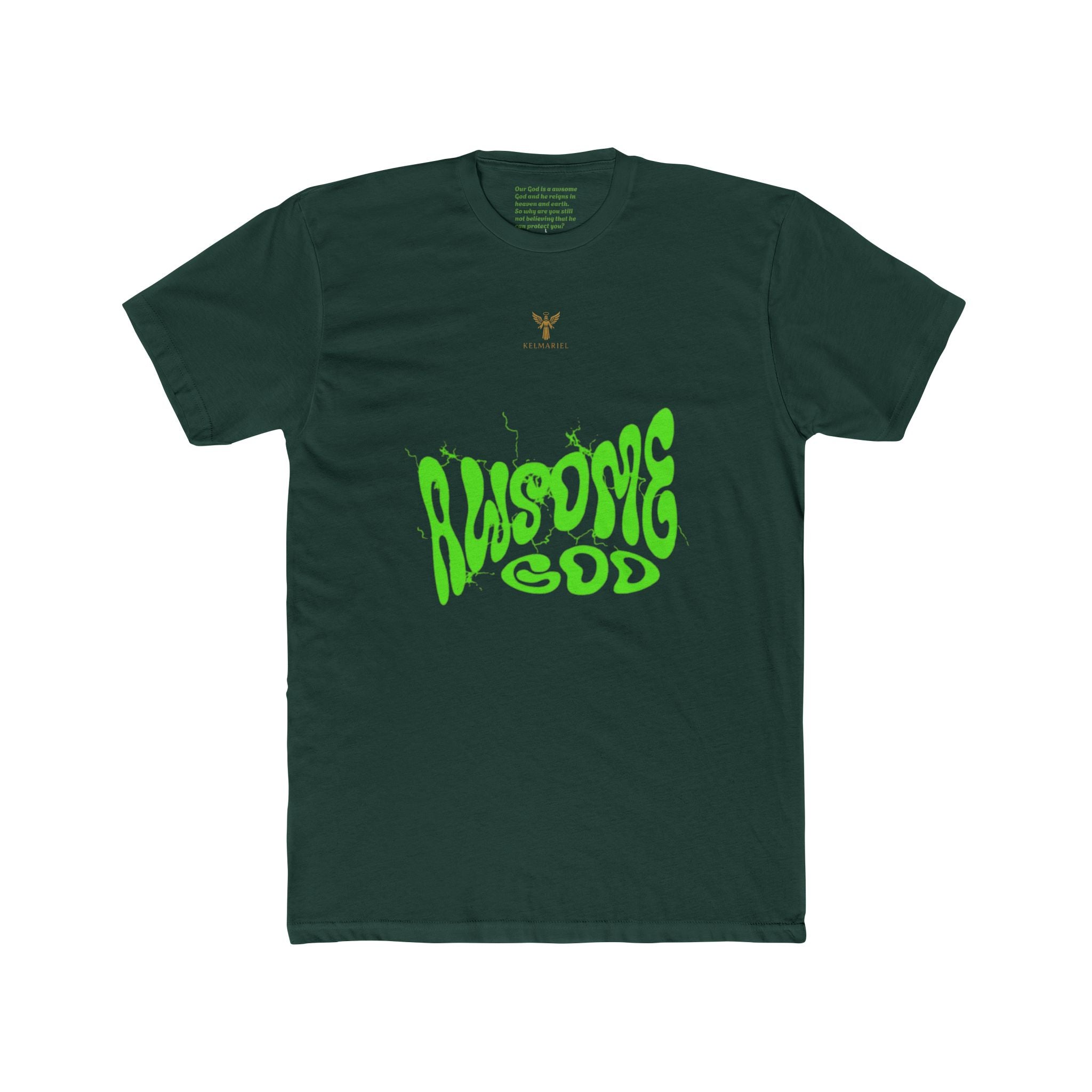 Unisex Cotton Crew Tee with 'Awesome God' Design, Fun Casual Shirt, Gift for Friends, Church Events, Everyday Wear